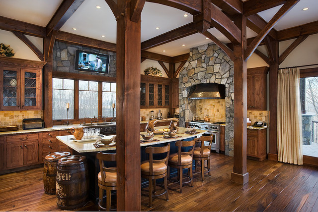 Timber Frame Kitchen Designs American Traditional Kitchen