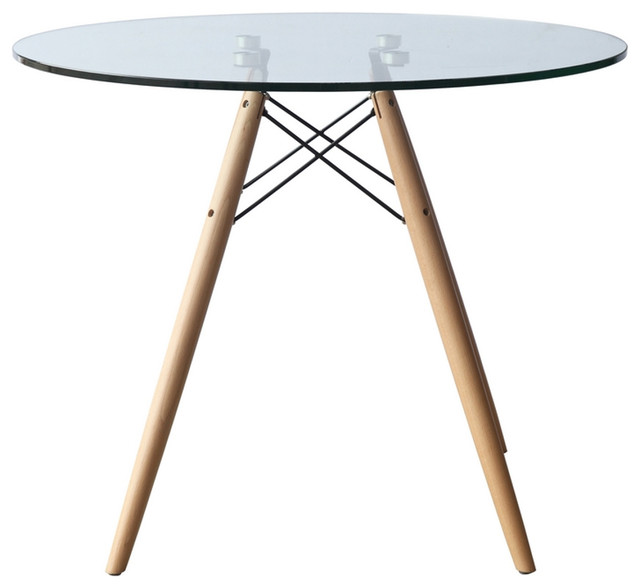 Fine Mod Imports Woodleg Dining Table 29 Clear Tables Fine Mod Imports Wood Leg Dining Table 29