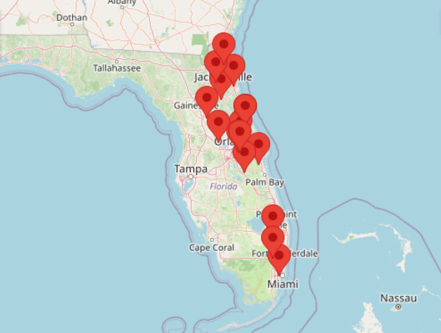 Florida service areas