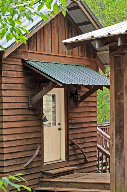 Log cabin, mud room entry door