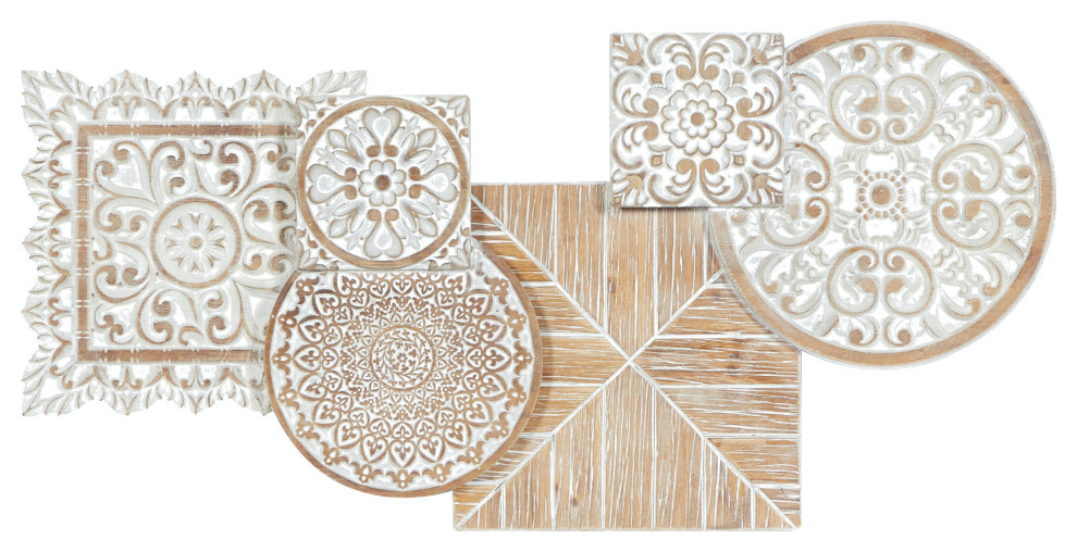 Farmhouse White Wood Wall Decor 75067 Contemporary Wall Accents
