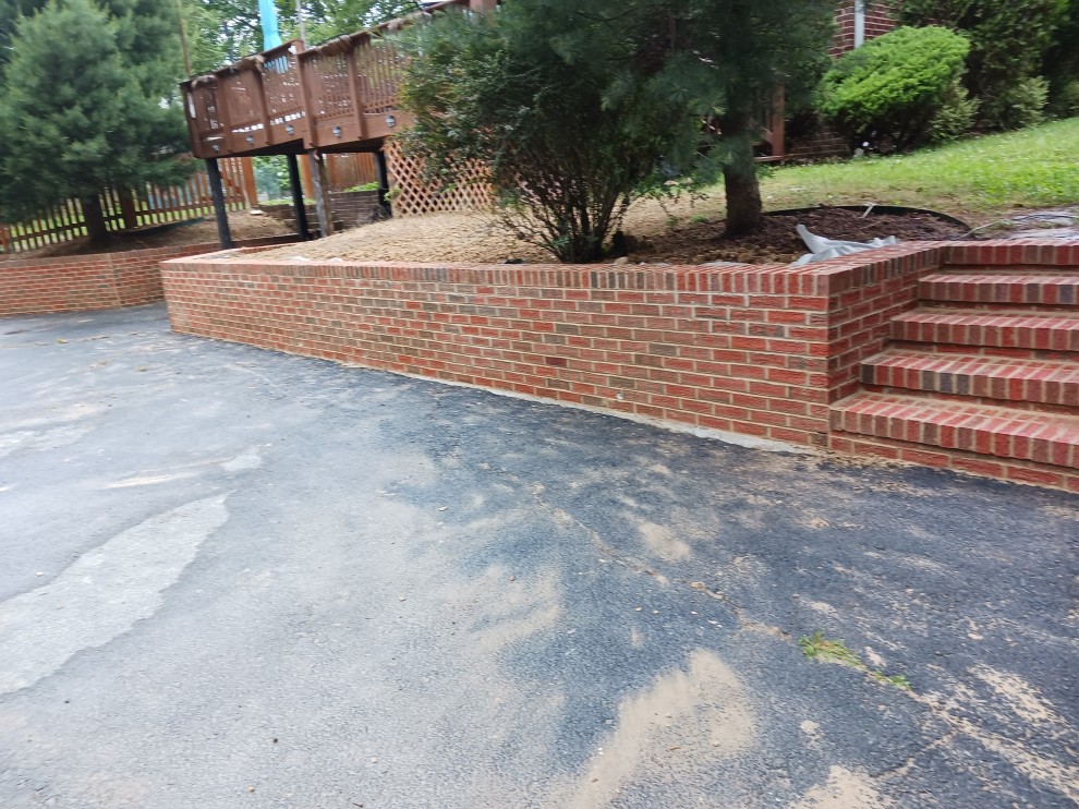 Brick Retaining walls ,steps