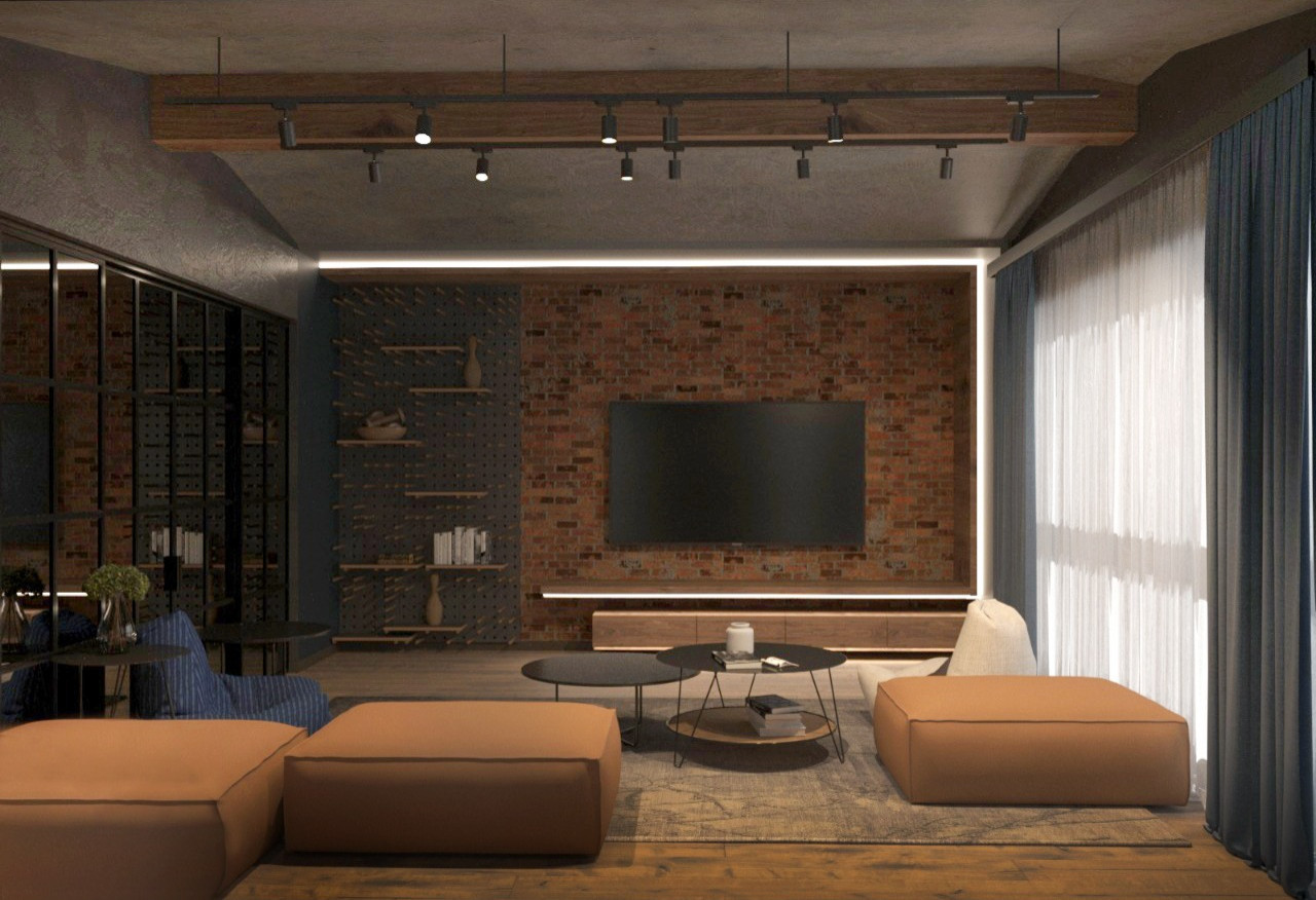 Дизайн проект интерьера загородного дома 850 м2