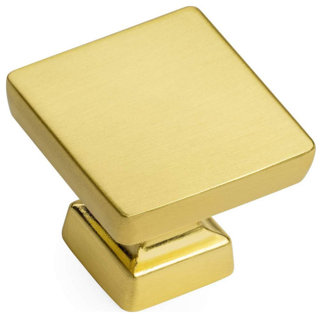 Cosmas 1480BB Brushed Brass Modern Contemporary Square Knob Transitional And