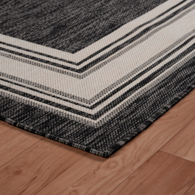 5' X 7' Gray Indoor Outdoor Area Rug - Transitional - Outdoor Rugs - by ...