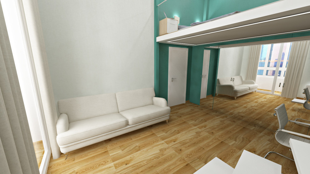 Проект 2х-комн. квартиры с потолками 4 метра