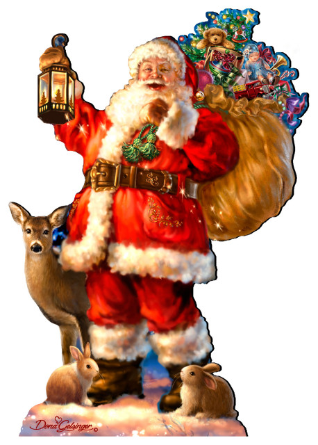 Woodland Santa Home And Outdoor Decor By Dona Gelsinger Rustic Outdoor Holiday Decorations By G Debrekht