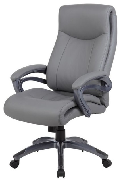 Boss Office Double Layer Executive Chair Gray Contemporary Boss Office Double Layer Executive Chair Gray