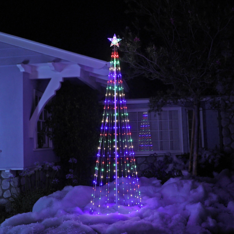 Large Tower Christmas Tree with MultiFunctional LED Lights