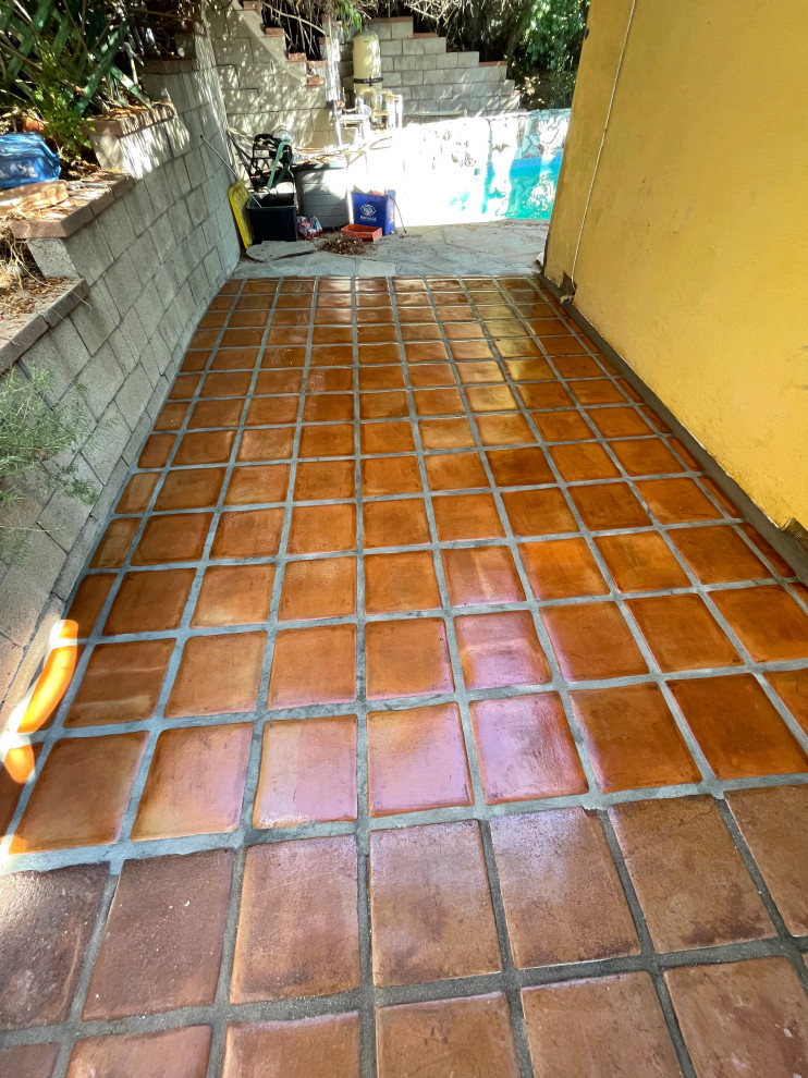 Wet look sealant applied