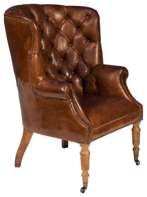 tufted leather chair recliner