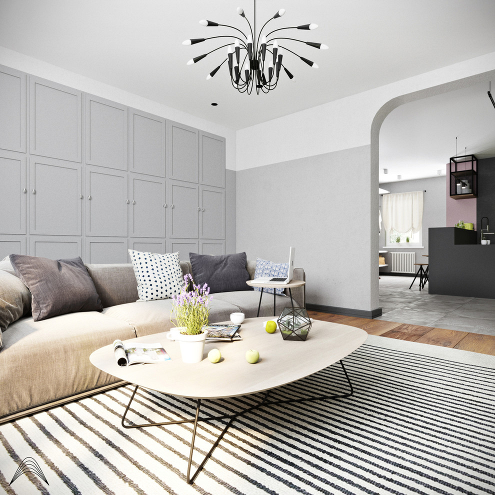 Гостиная сканди