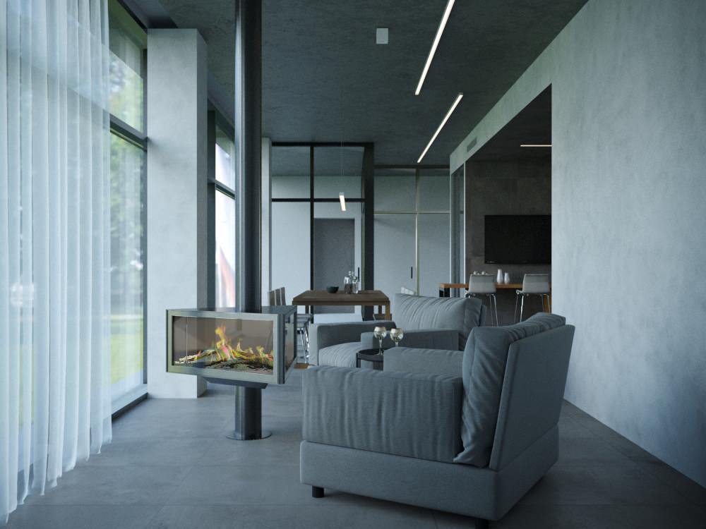 Интерьер отдельного номера "люкс" в гостиничном комплексе