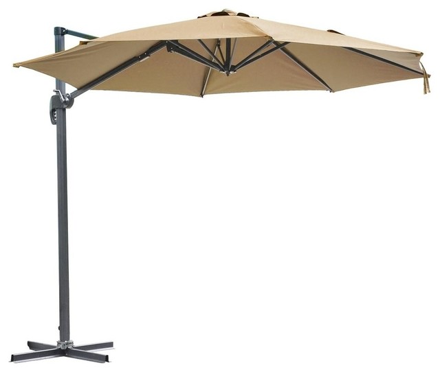 10 Rome Offset Outdoor Patio Umbrella Swivel Base Contemporary