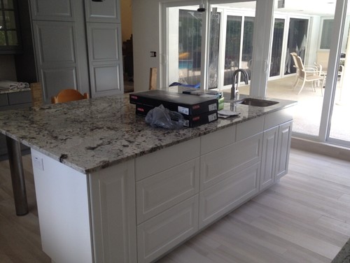 Granite island countertop overhang - HELP!