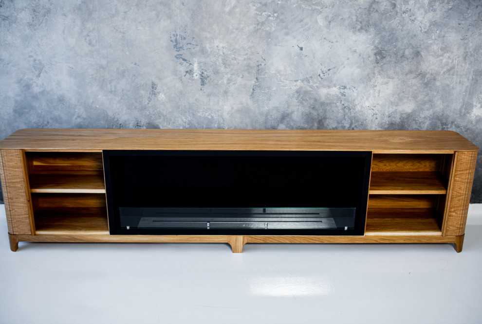 Тумба под ТВ с биокамином