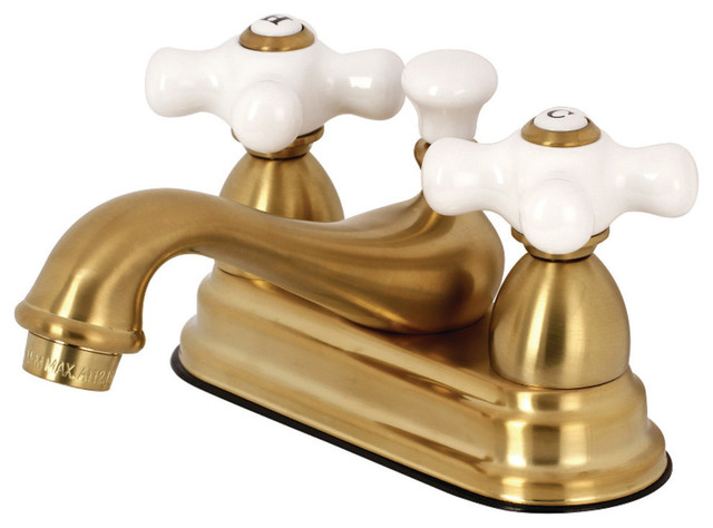 Kingston Brass 4 Centerset Bathroom Faucet Traditional Sink Faucets By - Brushed Brass Centerset Bathroom Faucet Kingston Brass 4 Centerset Bathroom Faucet Traditional Sink Faucets By - Brushed Brass Centerset Bathroom Faucet
