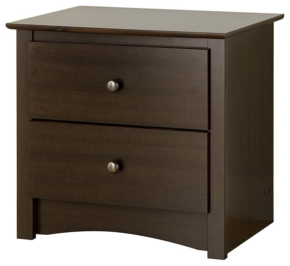 Elegant2 Drawer Nightstand, Espresso - Transitional - Nightstands And Bedside Tables - by ...
