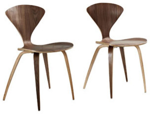 Vortex Dining Chairs Set of 2 in Dark Walnut