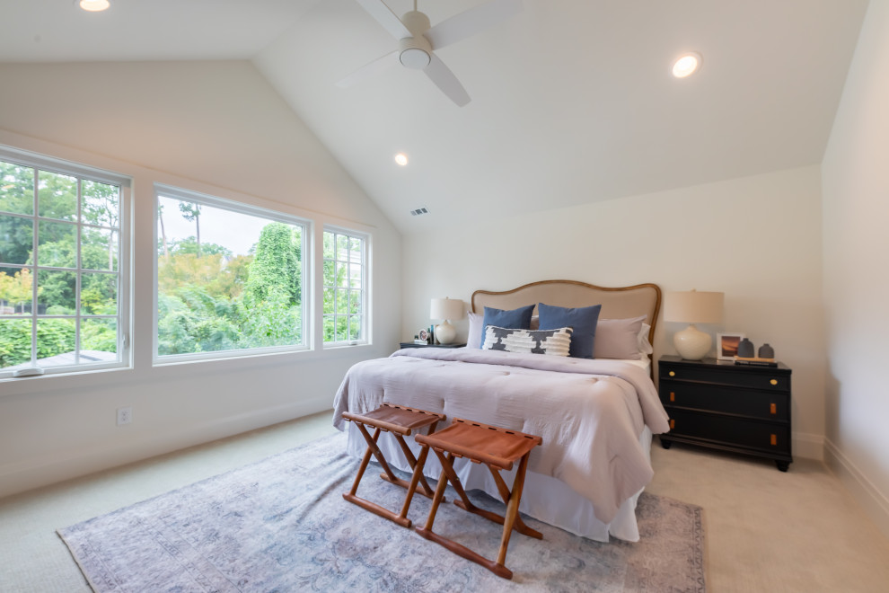 Inspiration for a transitional bedroom remodel in Raleigh