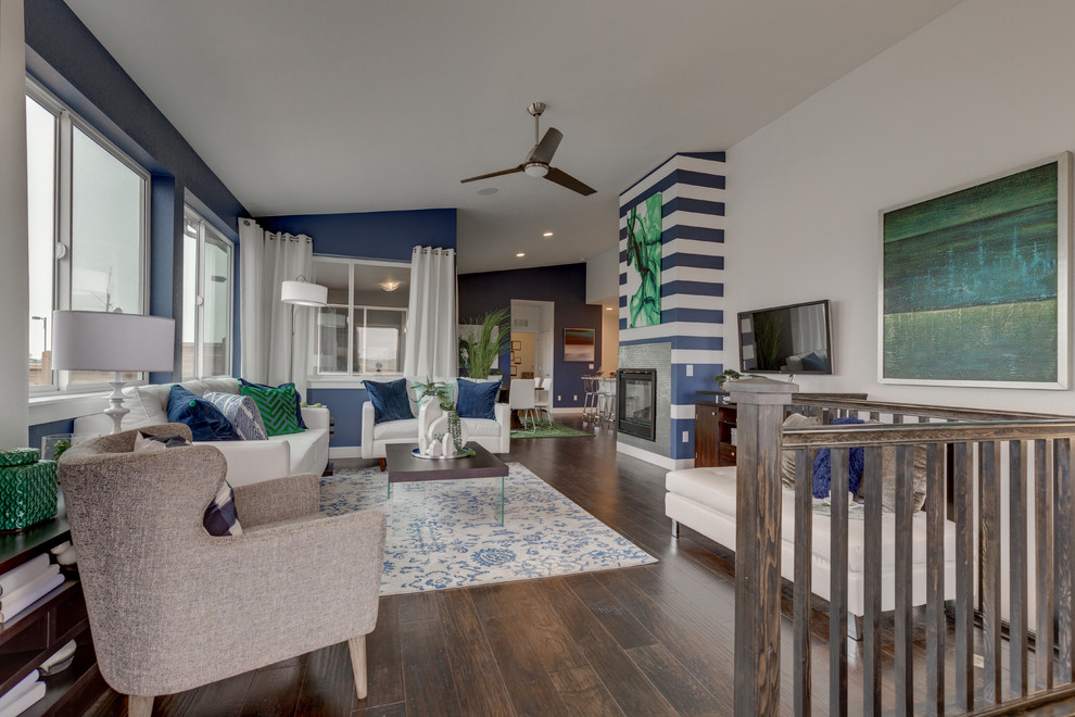 Inspiration for a transitional home design remodel in Denver