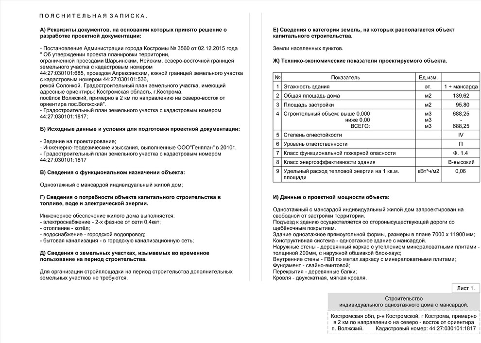 Дом с мансардой