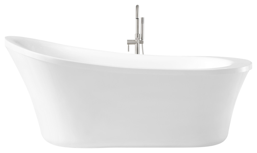 Ove Decors Rachel Freestanding 70" Bathtub Kit With Athena Faucet Contemporary Bathtubs by