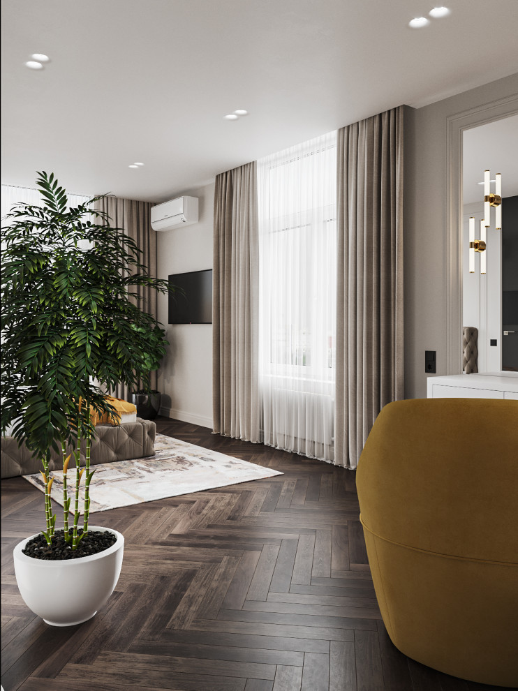 Яркий неоклассический интерьер