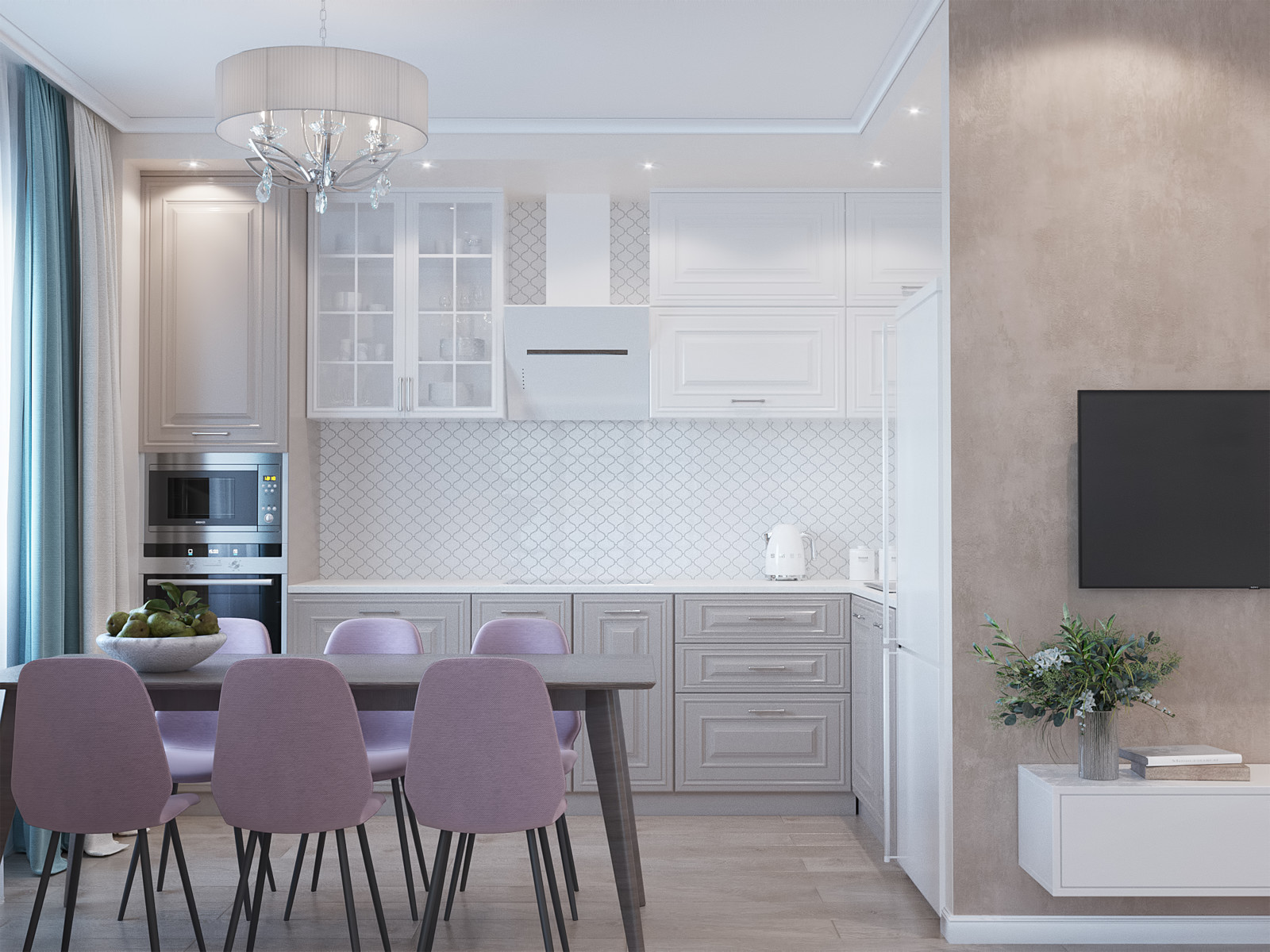 Бюджетный дизайн 3-ком. квартиры