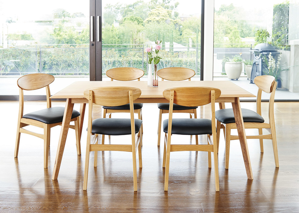 Photo of a scandinavian dining room in Melbourne.