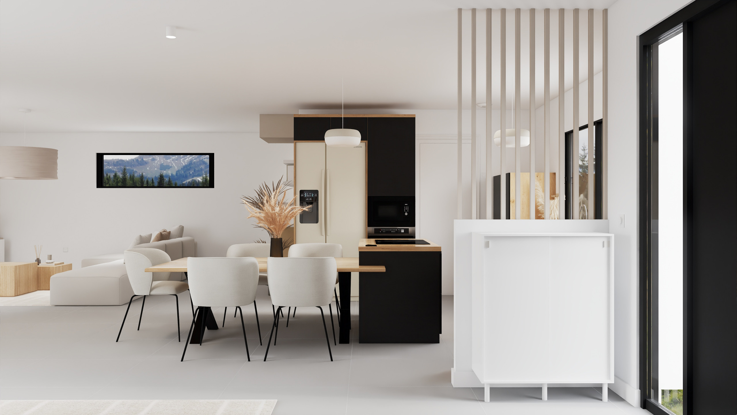 Projet Méréville - entrée et cuisine