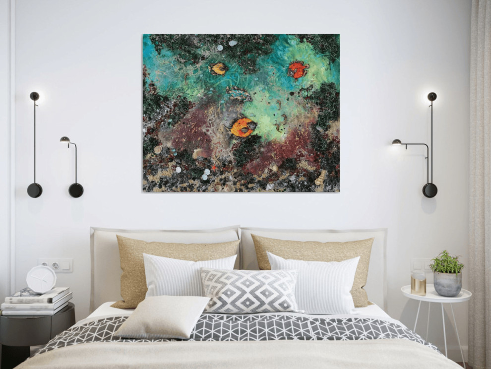 Спальня - Дизайн интерьера - Картины художницы Дианы Маливани (1)