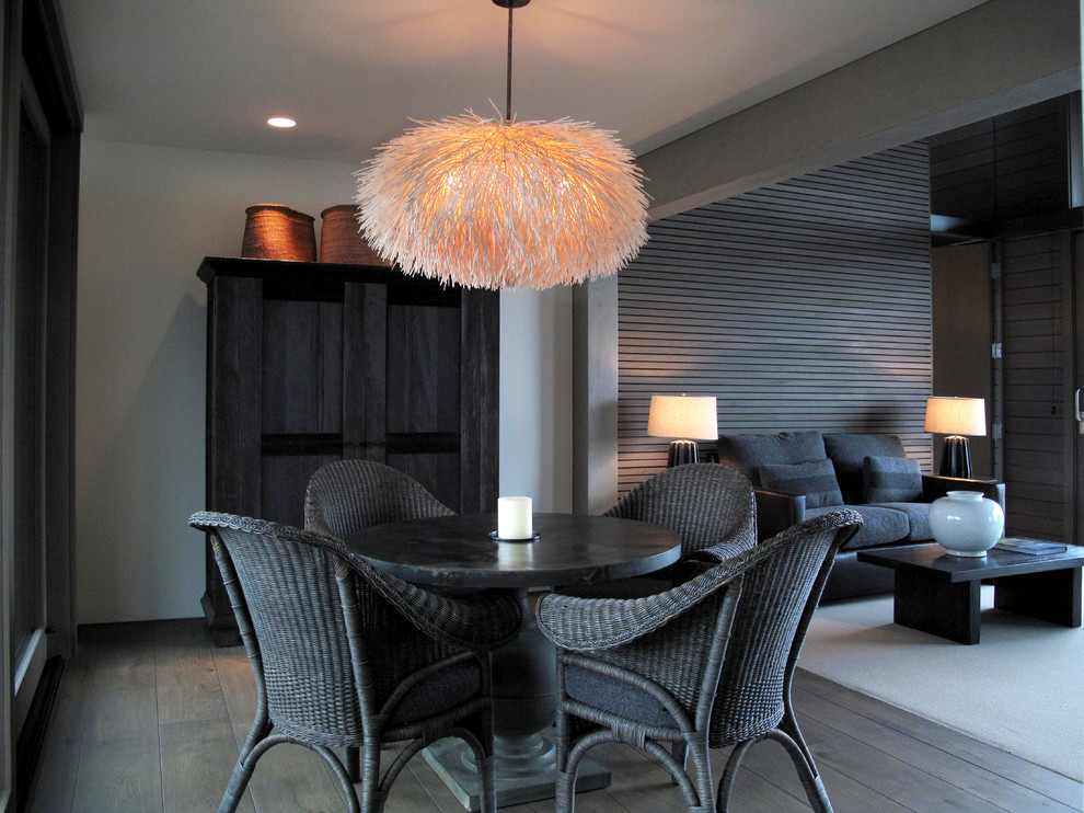 Example of a transitional dining room design in Seattle