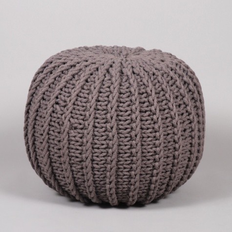 Broste Pouf With Filling, Anthracite