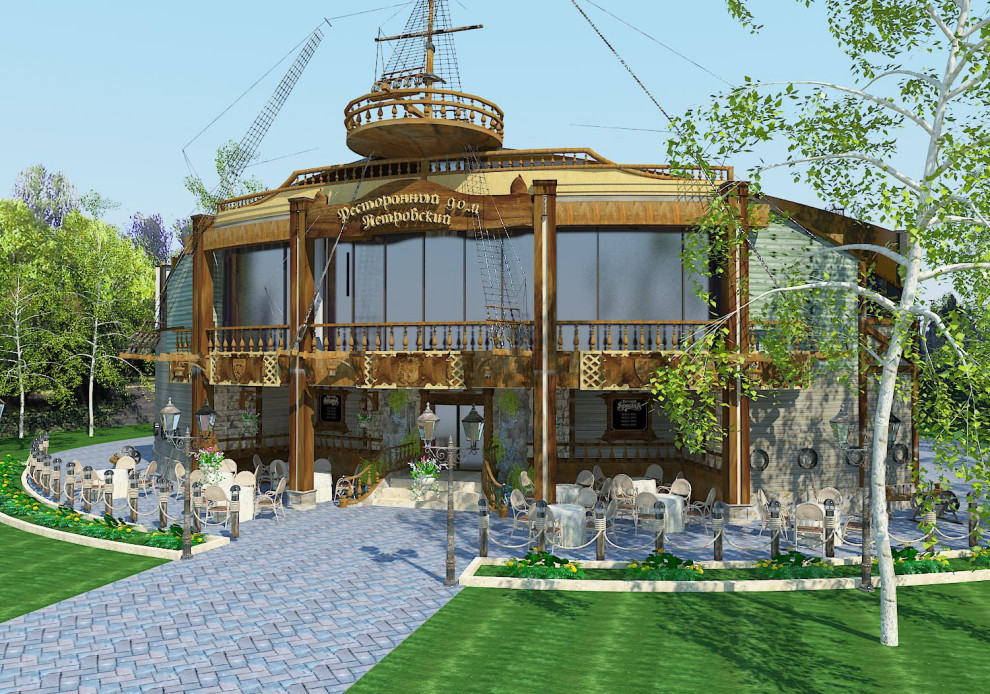 Фасад ресторанного дома Петровский (лихие 2009-10е)