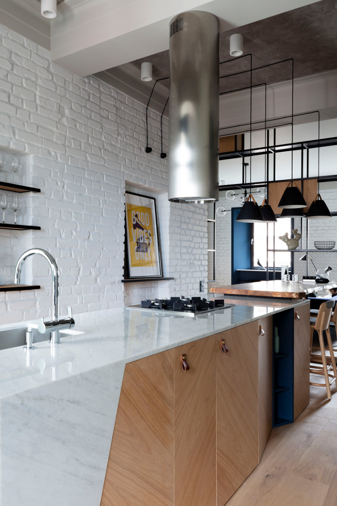 Design ideas for an industrial kitchen in Moscow.