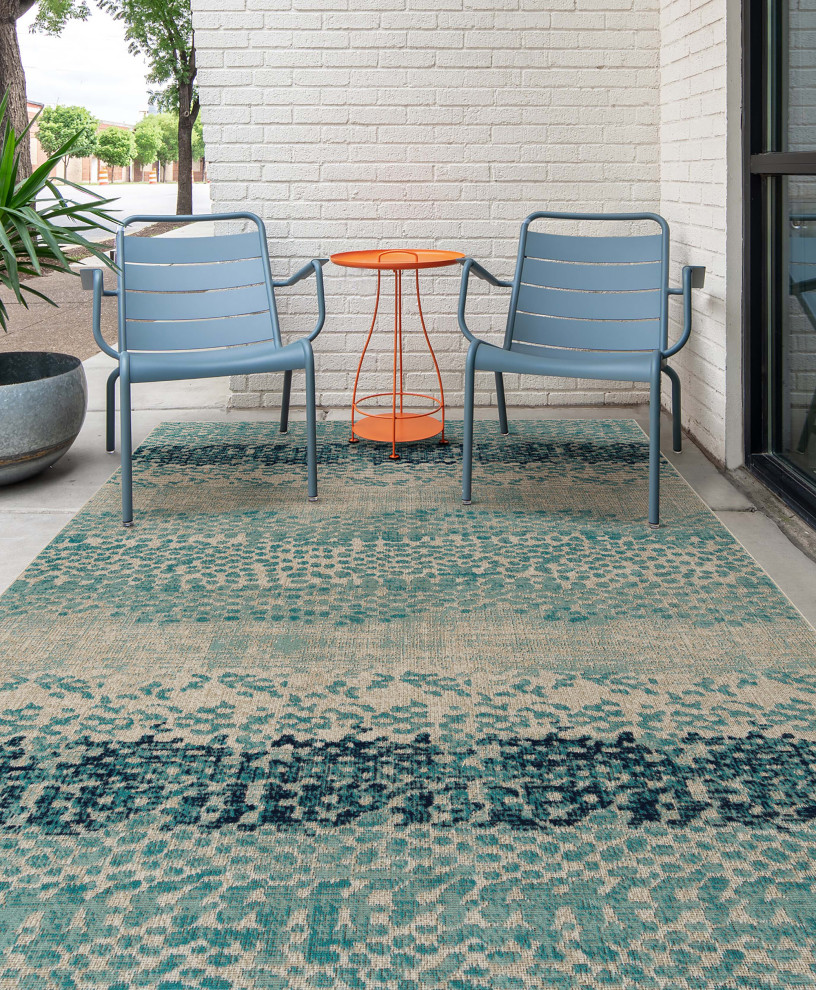 Kaleen Zuma Beach Collection Indoor Outdoor Area Rug, Gold, 2'x3', 5'3"x7'3" Contemporary