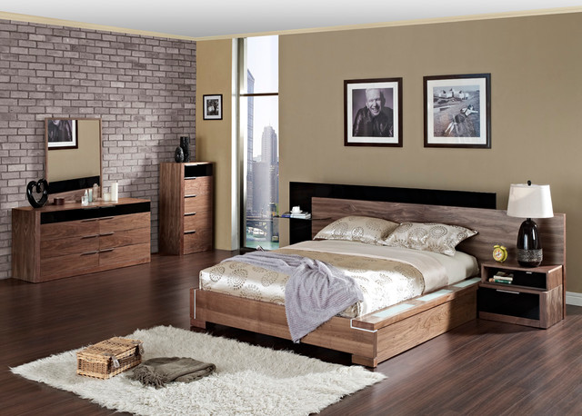 Elegant Wood Elite Modern Bedroom Sets with Extra Storage