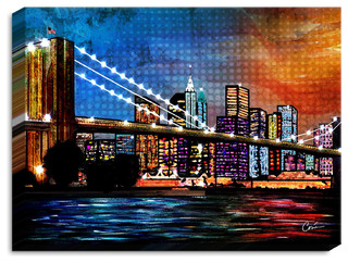 Illuminated Wall Art by Corina Bakke - Brooklyn Bridge - Contemporary ...