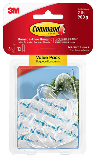 Command Strips 17021CLR Clear Medium Command Refill Strips 9 Count