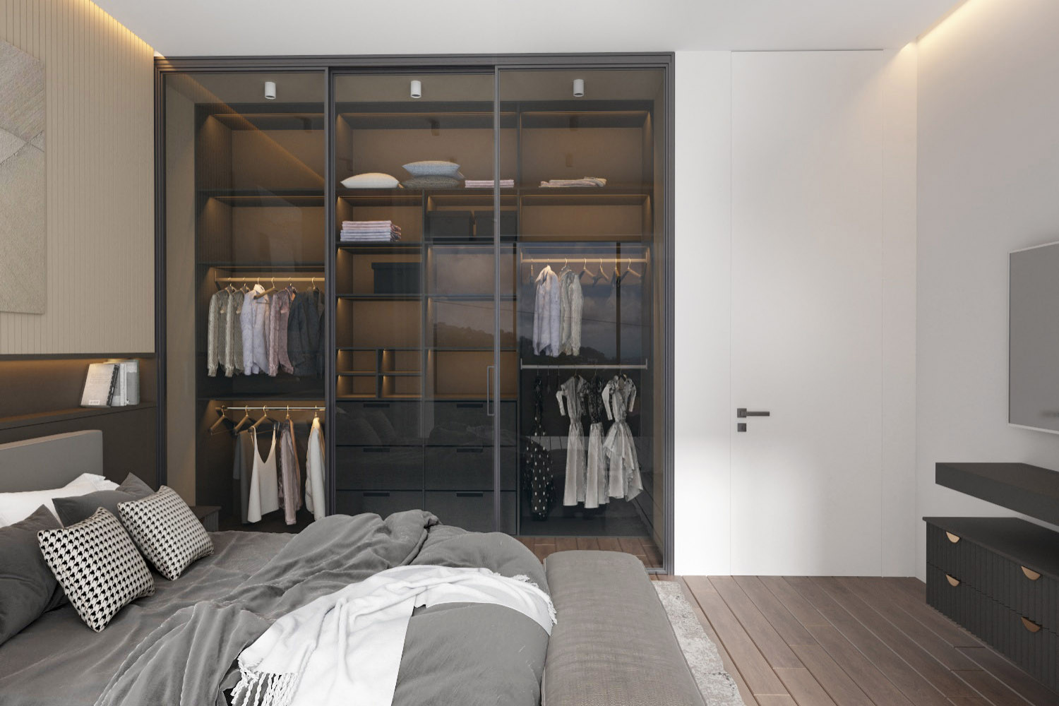 Спальня в загородном коттедже