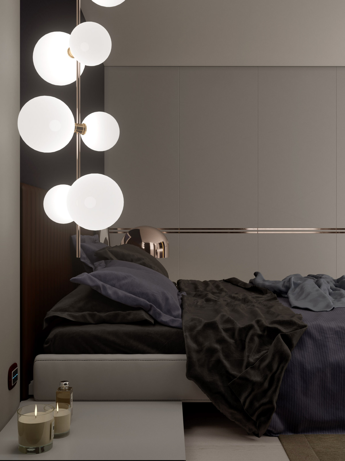 Проект квартиры 180 кв м «Монохром»