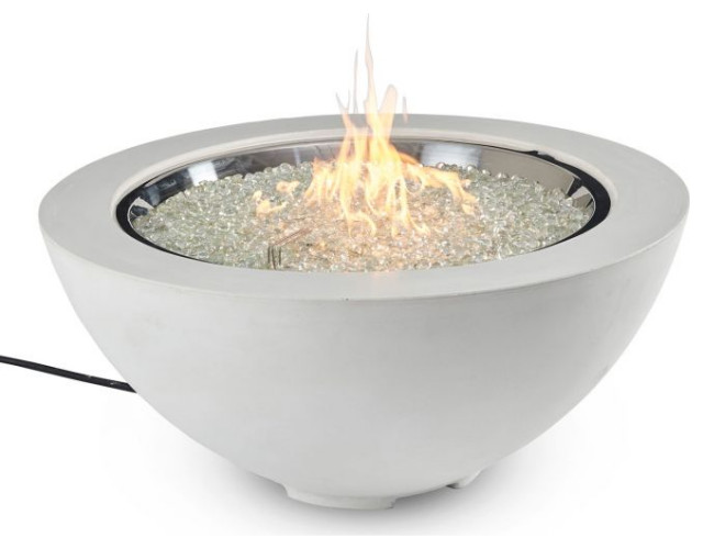 Cove Fire Pit, Electronic Ignition, White, Natural Gas, 42Inch