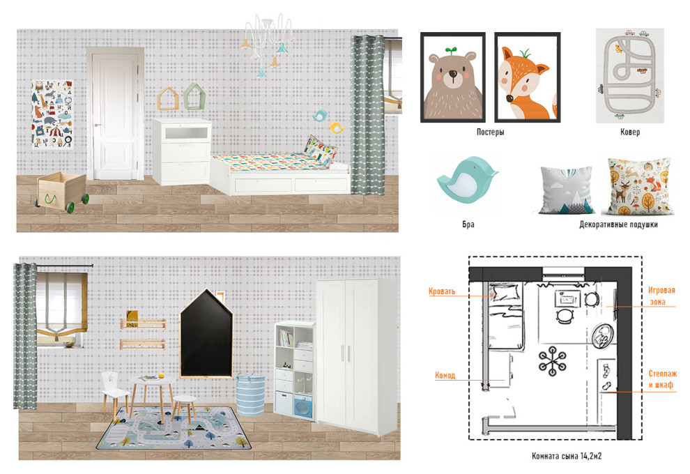 Загородный дом Ромашкино коллажи и объемы