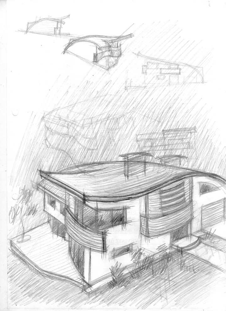 Размышление с карандашом - наброски, малоэтажные частные дома и таунхаусы