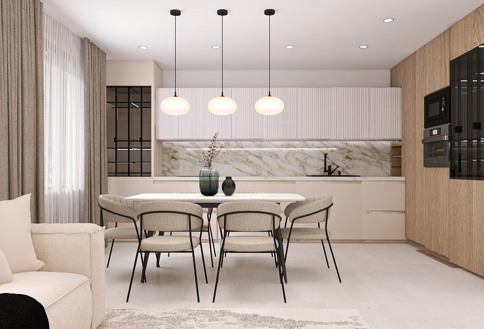 Кухня-гостиная в современном стиле