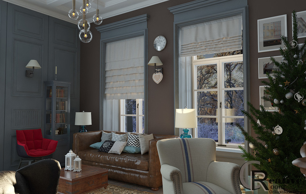 Дизайн интерьера гостиной в английском стиле