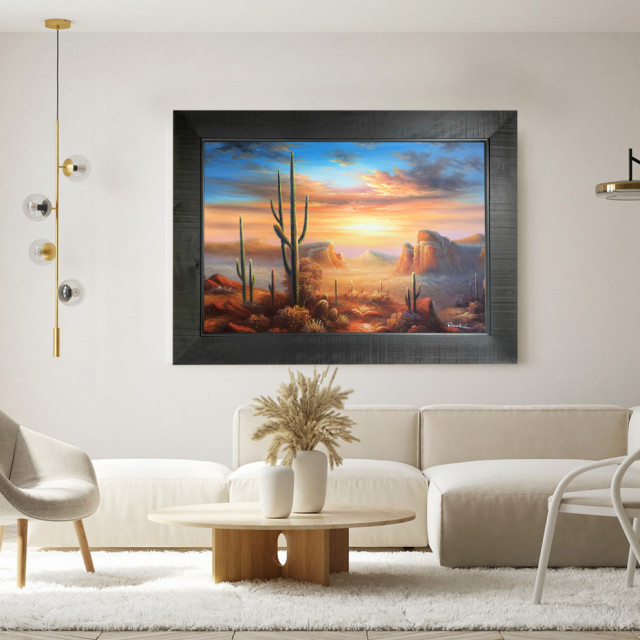 Desert Handmade Wall Art Framed Museum Quality Wall Decor Size: 44x56 ...