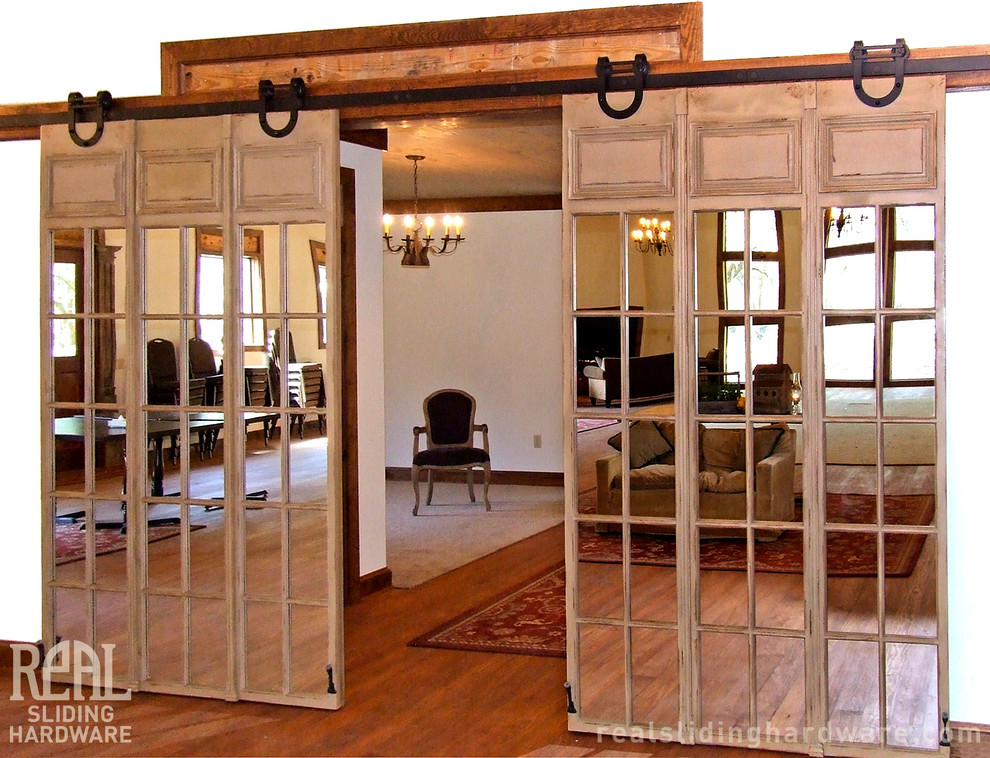 Barn Door Hardware American Traditional Corridor