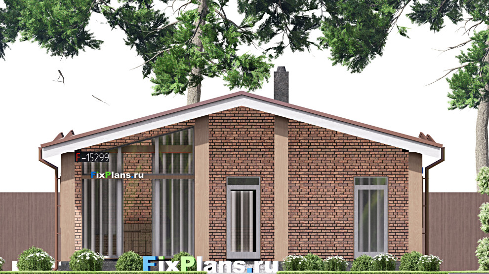 Проект одноэтажного дома 10х11м S91м2 F-15299